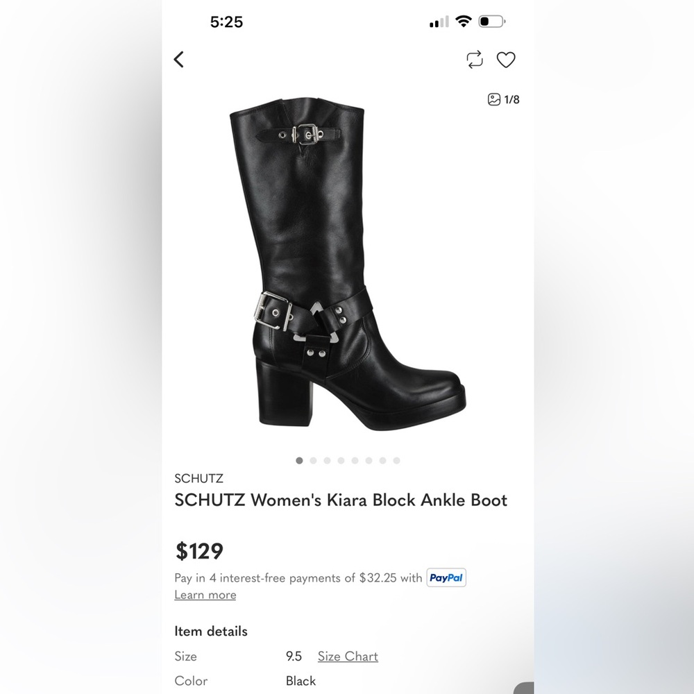 Saks Schutz NIB Kiara Leather Boots - Picture 9 of 11